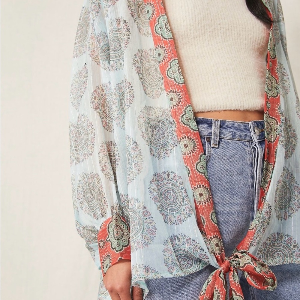 Free People Multicolor Patterned Blouse - image 2